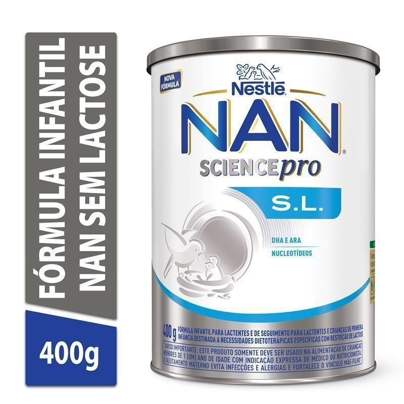 Nan Science Pro S.L. Fórmula Infantil Sem Lactose 0 a 36 meses 400g — Nan | Drogaria Taveira