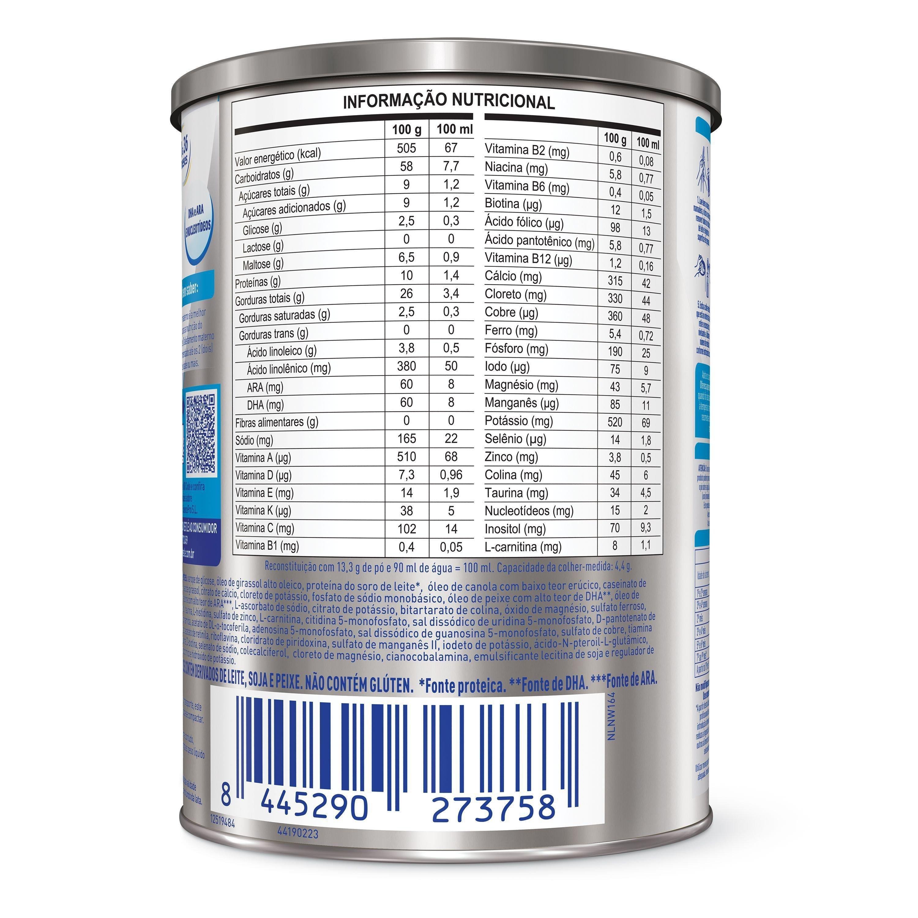 Nan Science Pro S.L. Fórmula Infantil Sem Lactose 0 a 36 meses 400g — imagem 4 | Drogaria Taveira