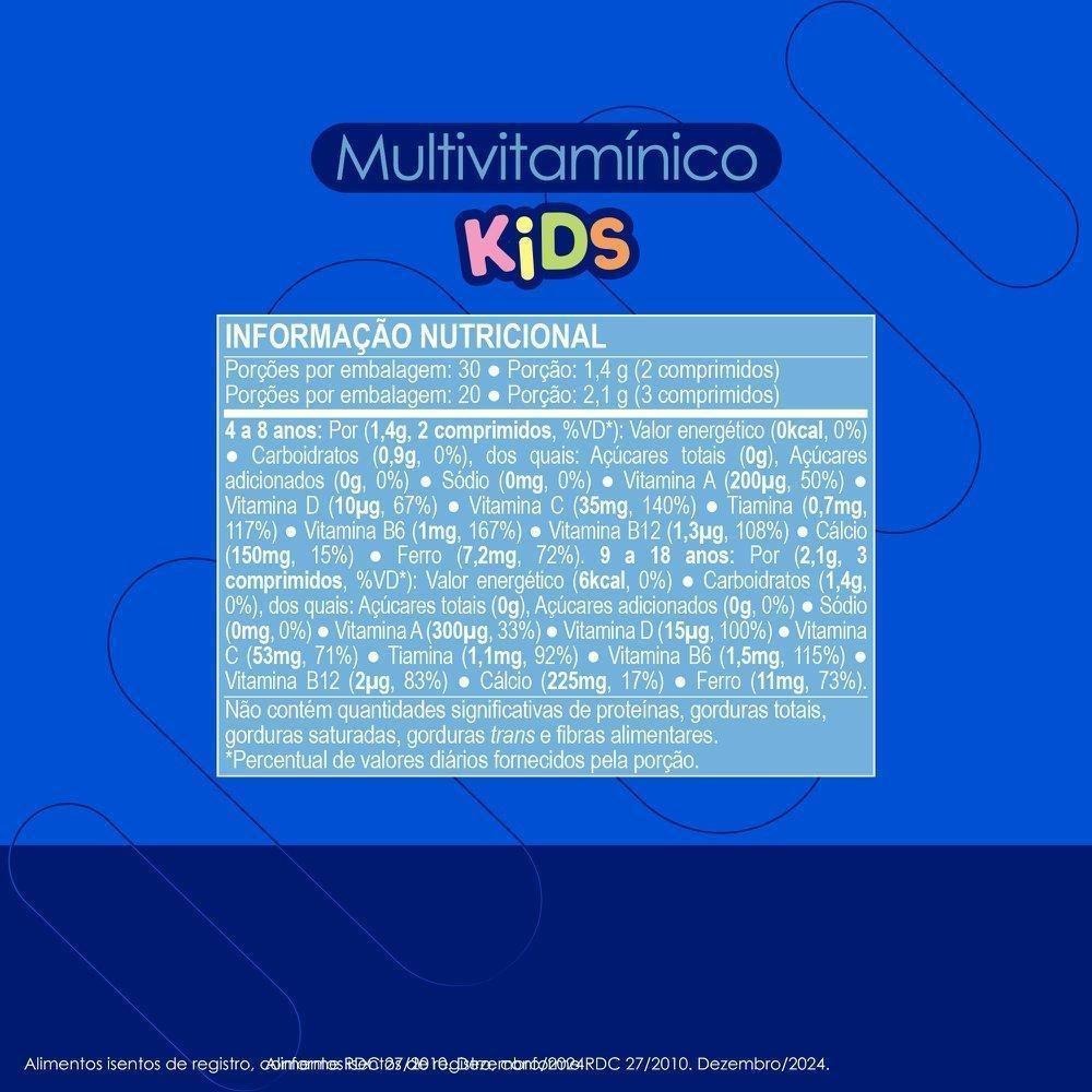 Neo Química Kids Multivitamínico Sabor Morango Zero Açúcar 60 Comprimidos Mastigáveis — imagem 3 | Drogaria Taveira