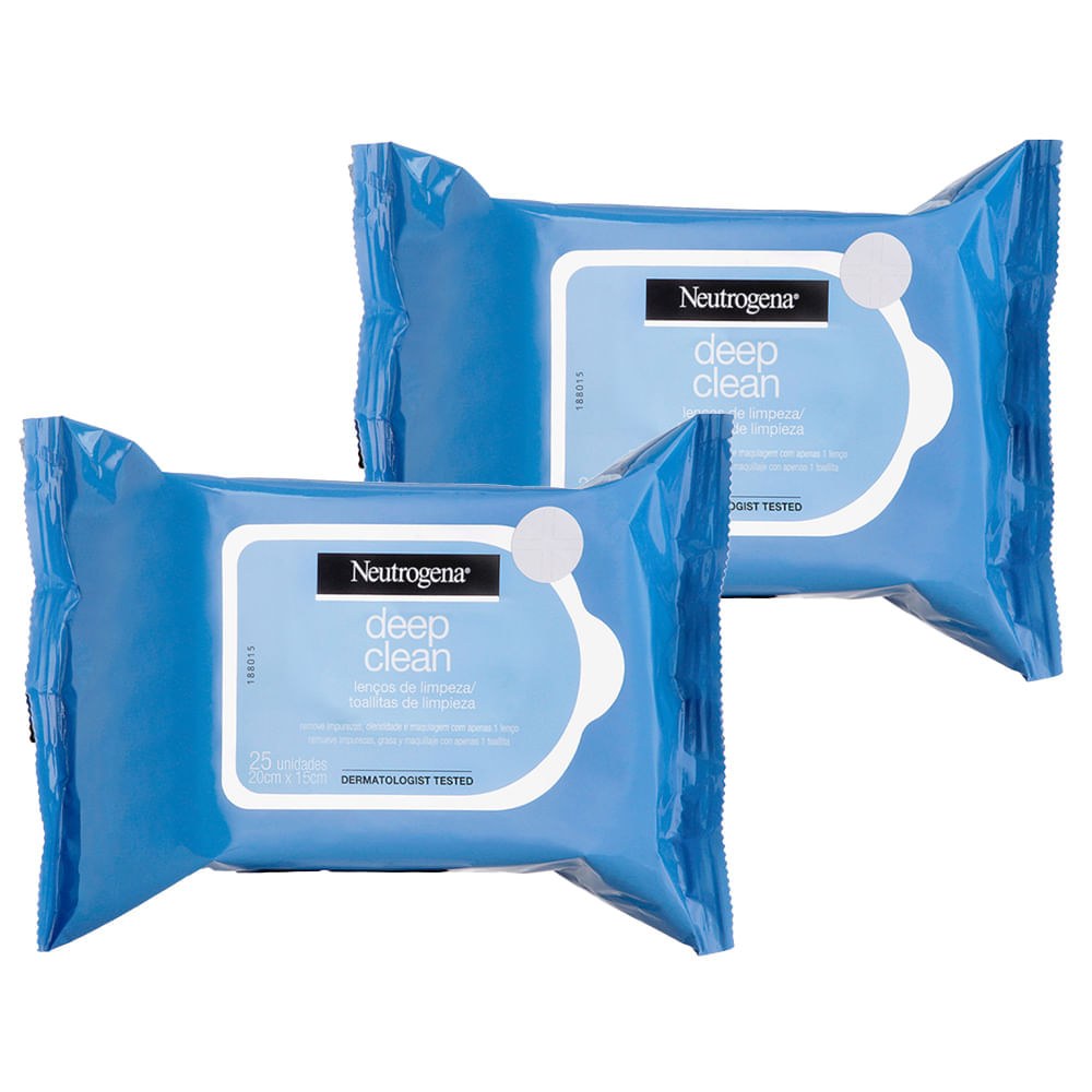Neutrogena - Deep Clean Intensive - Kit Lenço Demaquilante - 2 Unidades — Neutrogena | Drogaria Taveira