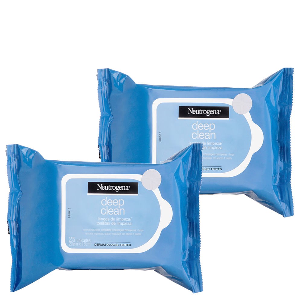 Neutrogena - Deep Clean Intensive - Kit Lenço Demaquilante - 2 Unidades — imagem 2 | Drogaria Taveira