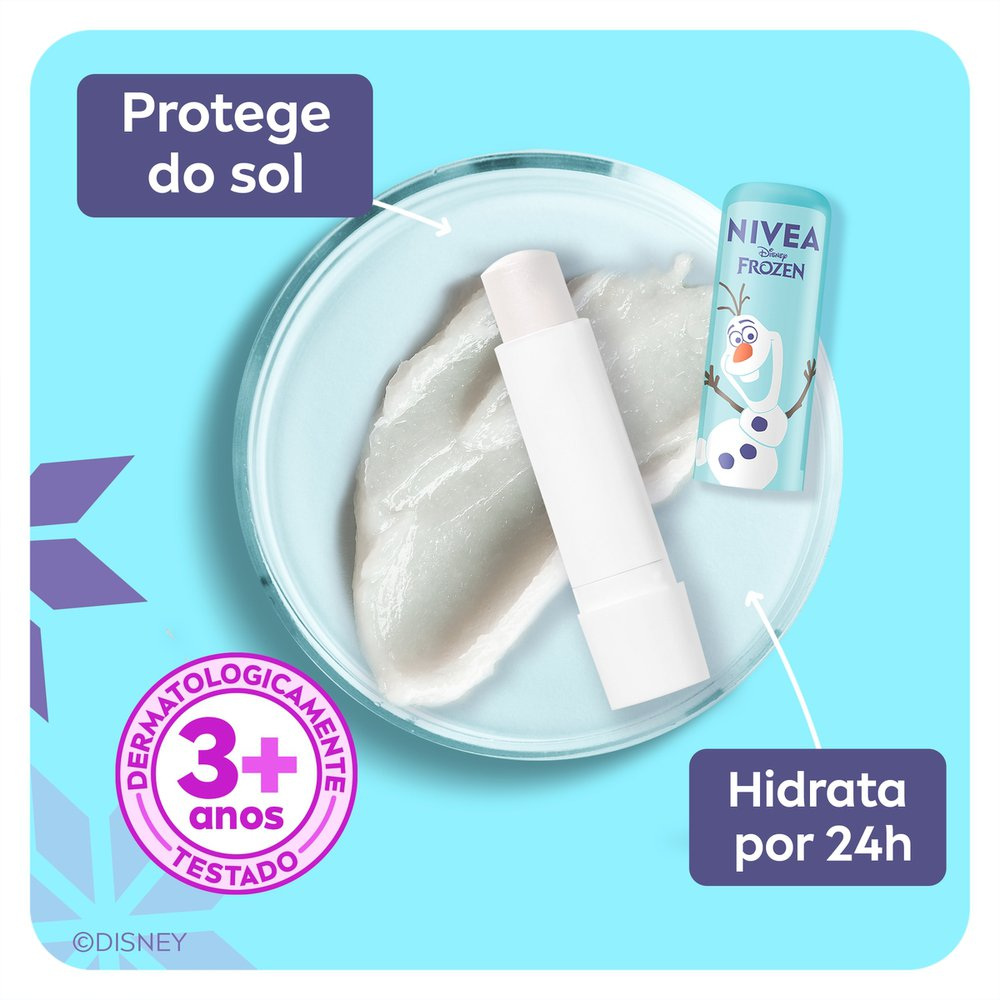 NIVEA Hidratante Labial Incolor 4,8g - Ed. Limitada Disney Olaf — imagem 4 | Drogaria Taveira