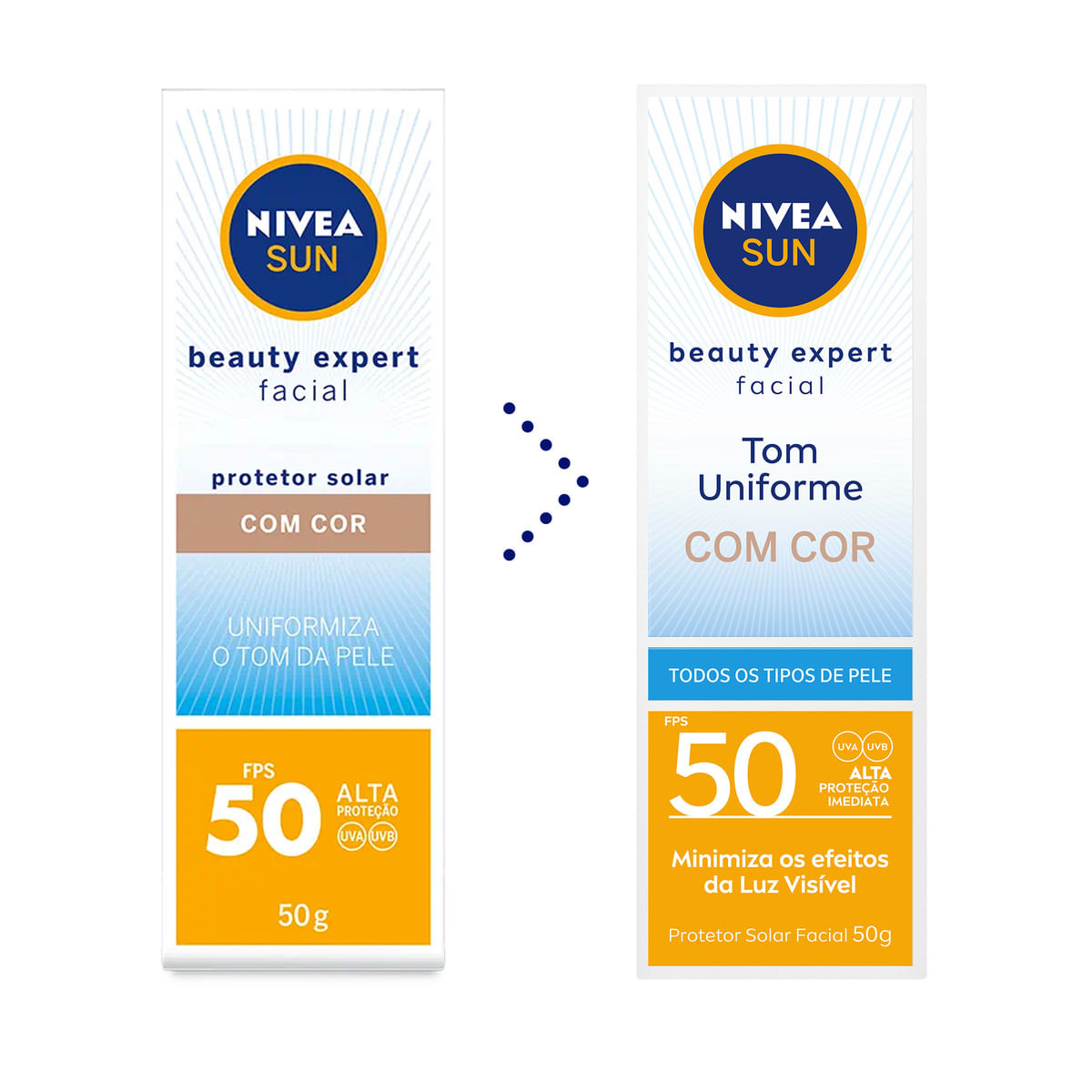 NIVEA SUN Protetor Solar Facial Beauty Expert Com Cor FPS 50 50g — imagem 2 | Drogaria Taveira