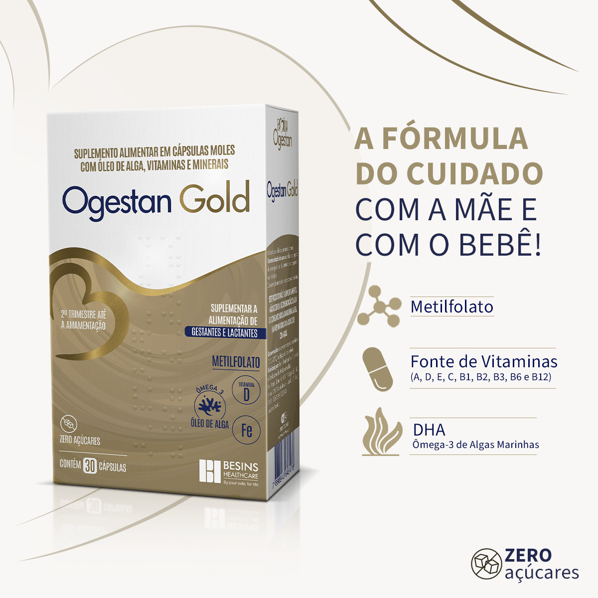 Ogestan Gold 30 Cápsulas Moles — imagem 2 | Drogaria Taveira