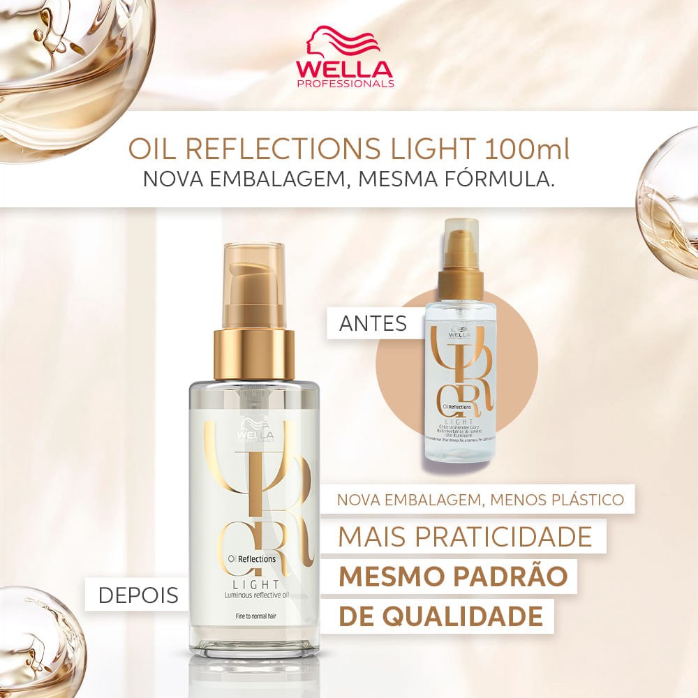 Óleo Capilar Wella Professionals Oil Reflections Light 100 ml — imagem 2 | Drogaria Taveira