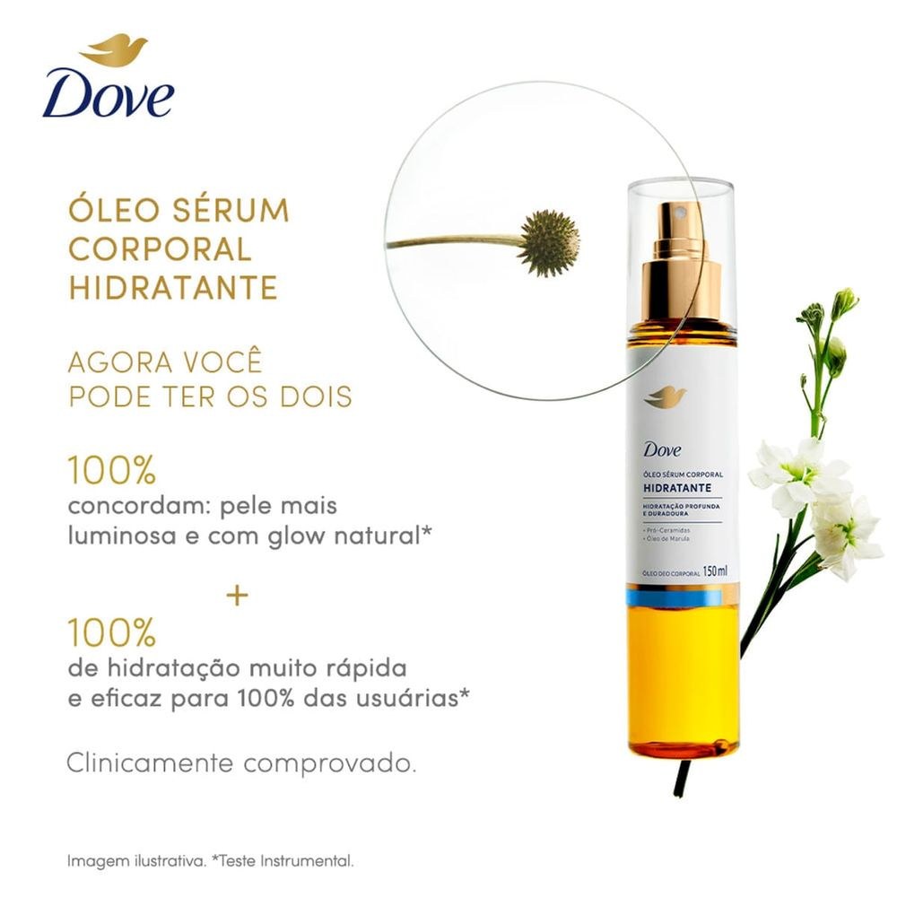 Óleo Corporal Dove Sérum Deo Pró-Ceramidas E Óleo De Marula Hidratante Spray 150ml — imagem 4 | Drogaria Taveira