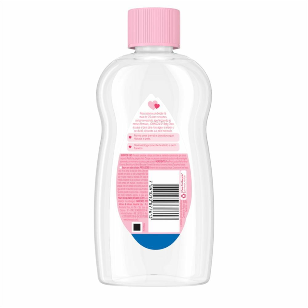 Óleo Corporal Johnson's Baby Bebê Regular 200ml — imagem 2 | Drogaria Taveira