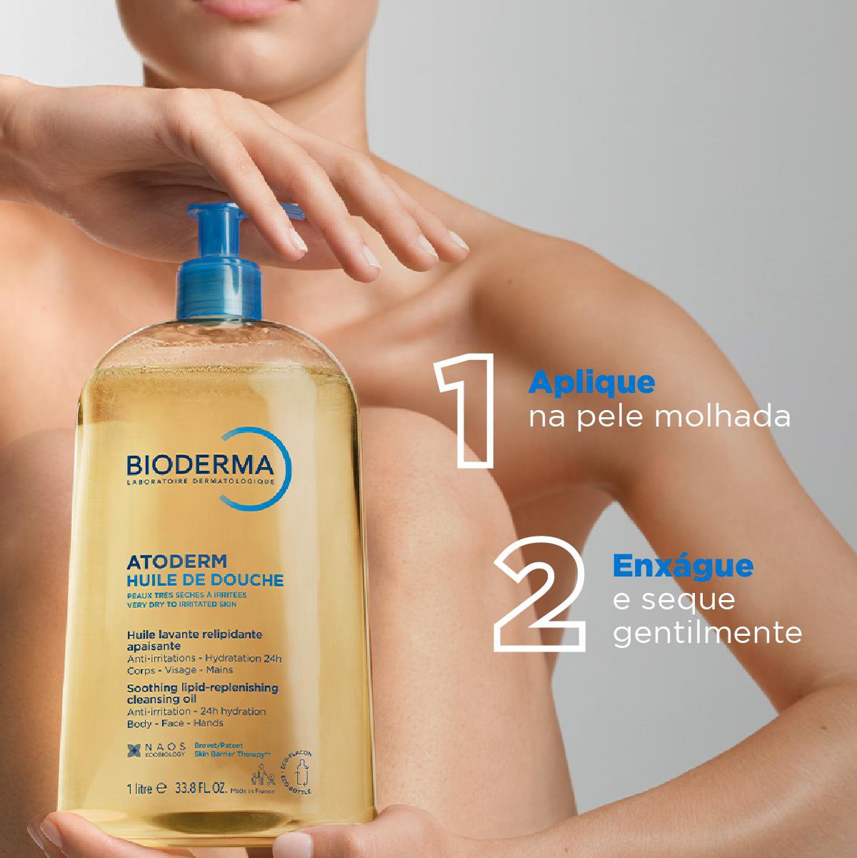 Óleo de Banho Bioderma Atoderm Hidratante 1 Litro — imagem 3 | Drogaria Taveira