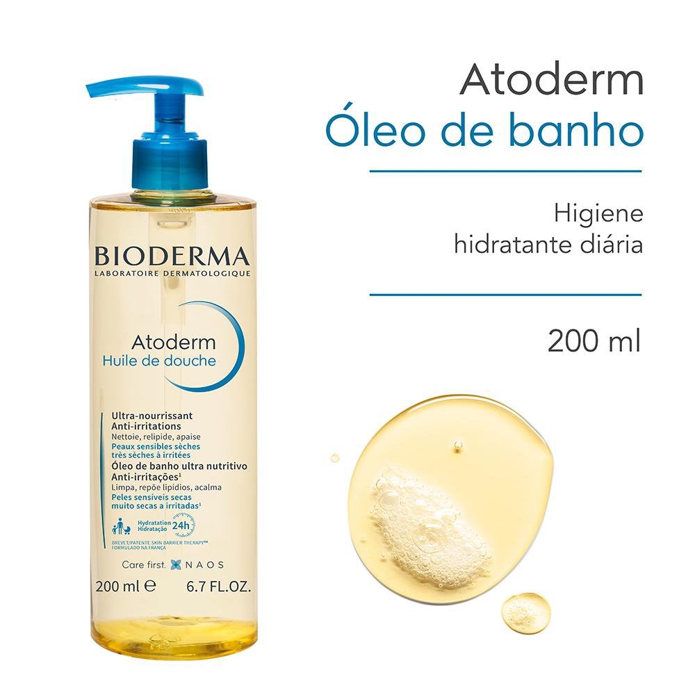 Óleo De Banho Bioderma Atoderm Hidratante 200ml — imagem 2 | Drogaria Taveira