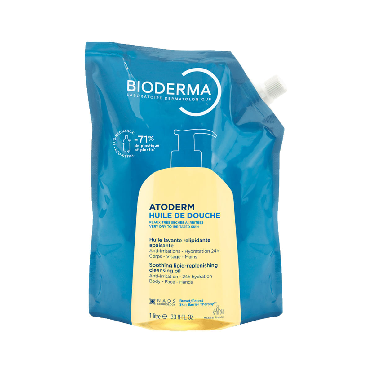 Óleo De Banho Bioderma Hidratante Atoderm Huile De Douche Refil 1l — Bioderma | Drogaria Taveira