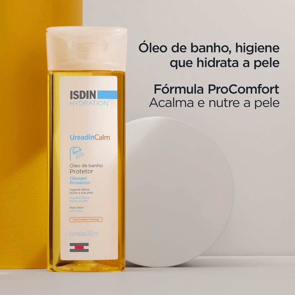 Óleo de Banho Corporal ISDIN Ureadin Calm Protetor 200ml — imagem 3 | Drogaria Taveira