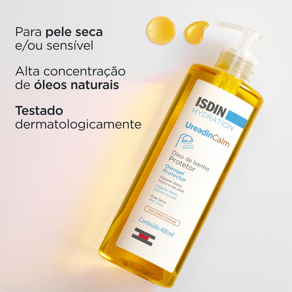 Óleo de Banho ISDIN Ureadin Calm ÓleoGel 400ml — imagem 3 | Drogaria Taveira