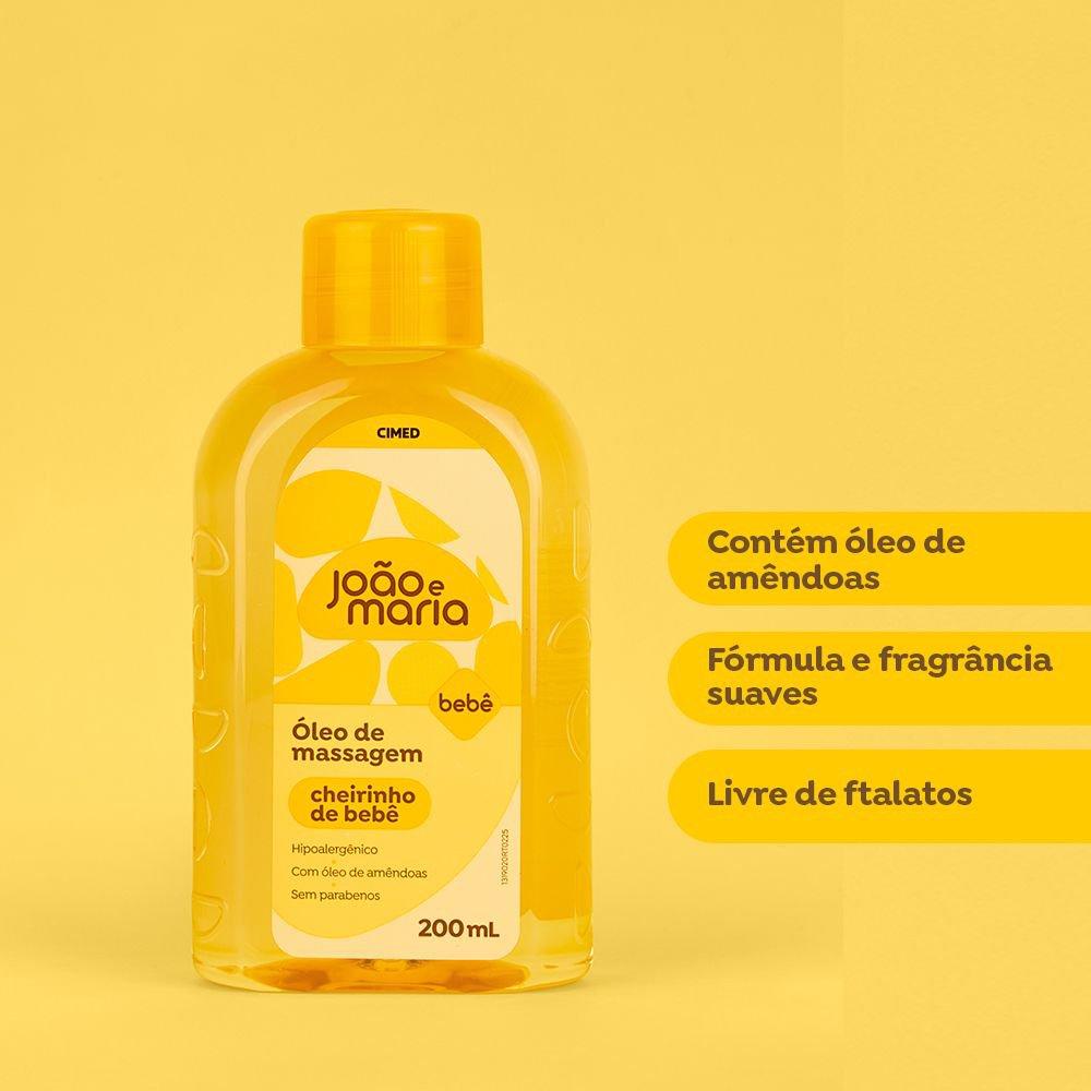 Óleo De Massagem João E Maria Cheirinho De Bebê Com Óleo De Amêndoas 200ml — imagem 4 | Drogaria Taveira