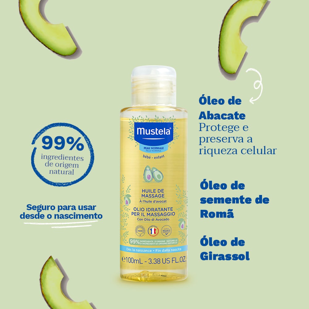 Óleo de Massagem Mustela Infantil Hidratante Calmante 100ml — imagem 4 | Drogaria Taveira