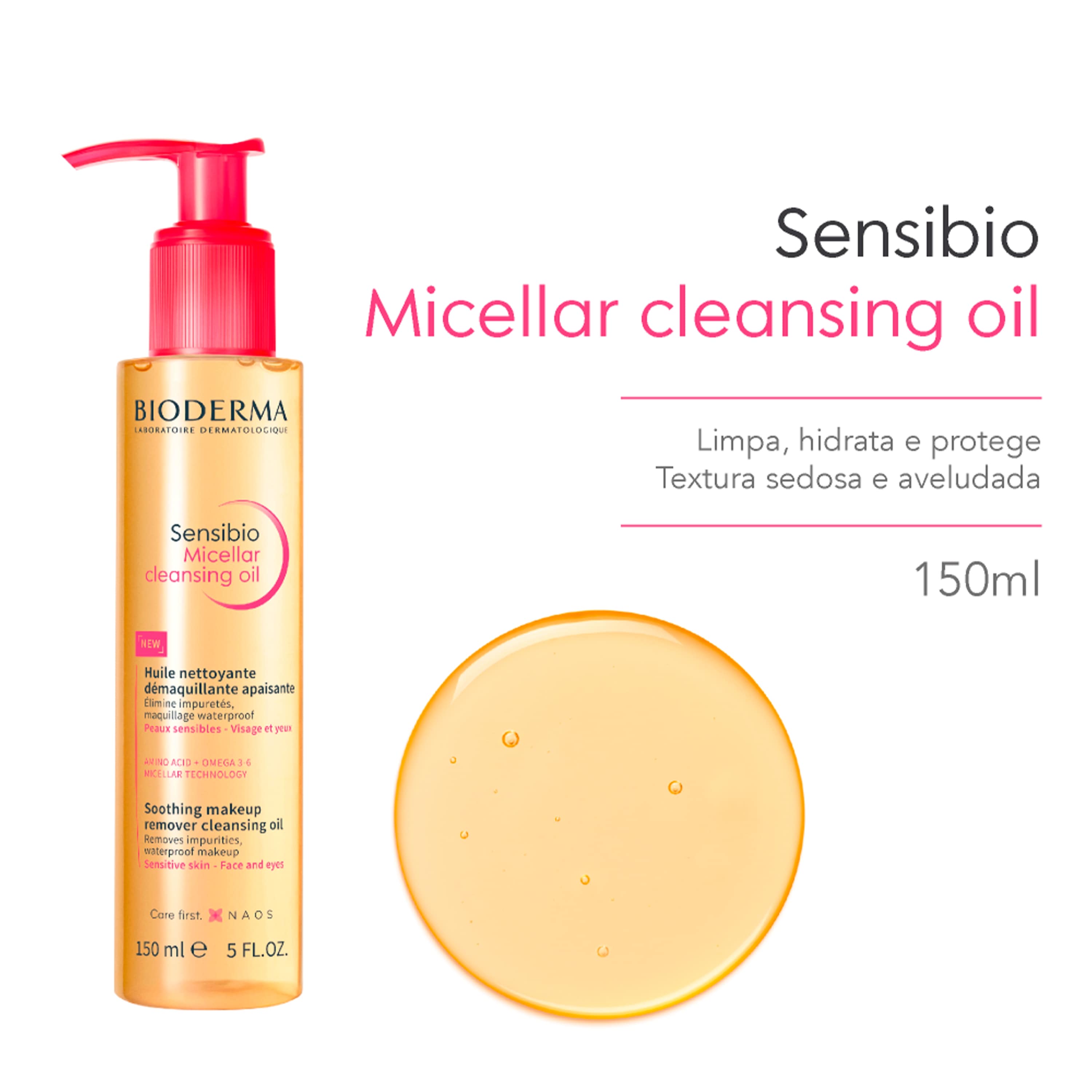 Óleo Demaquilante Bioderma Sensibio Micelar Cleansing 150ml — imagem 2 | Drogaria Taveira