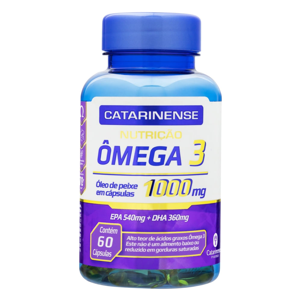 Ômega 3 Óleo de Peixe 1000mg 60 Cápsulas — Catarinense | Drogaria Taveira
