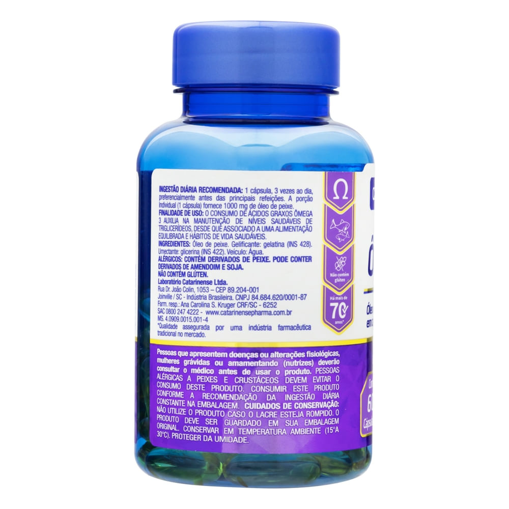 Ômega 3 Óleo de Peixe 1000mg 60 Cápsulas — imagem 3 | Drogaria Taveira