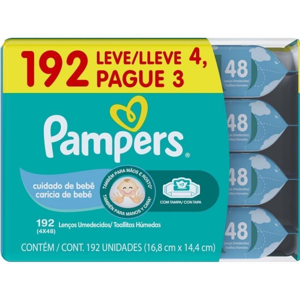 Lenços Umedecidos Pampers Cuidado de Bebê 192 Unidades — imagem 2 | Drogaria Taveira