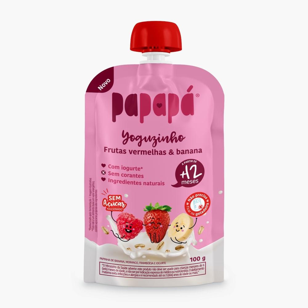 Papinha Papapá Yoguzinho Iogurte  De Frutas Vermelhas Sem Adição De Açúcar 100g — Papapá | Drogaria Taveira