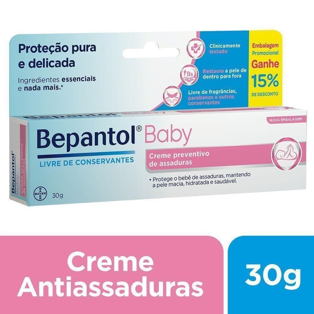 Pomada para Assadura Bepantol Baby com Pró-Vitamina B5 Sem Perfume Recém-Nascido 30g — Bepantol | Drogaria Taveira