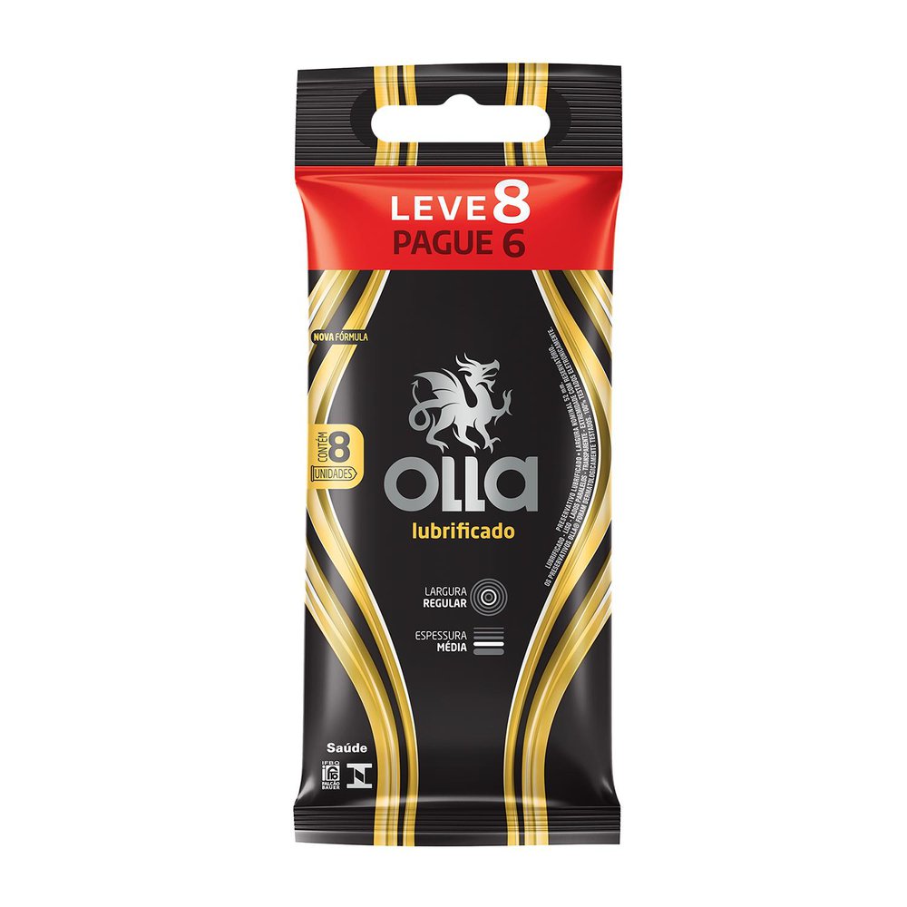 Preservativo Olla Lubrificado 8 Unidades — Olla | Drogaria Taveira