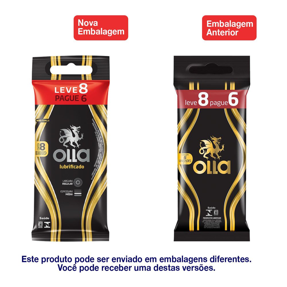 Preservativo Olla Lubrificado 8 Unidades — imagem 2 | Drogaria Taveira