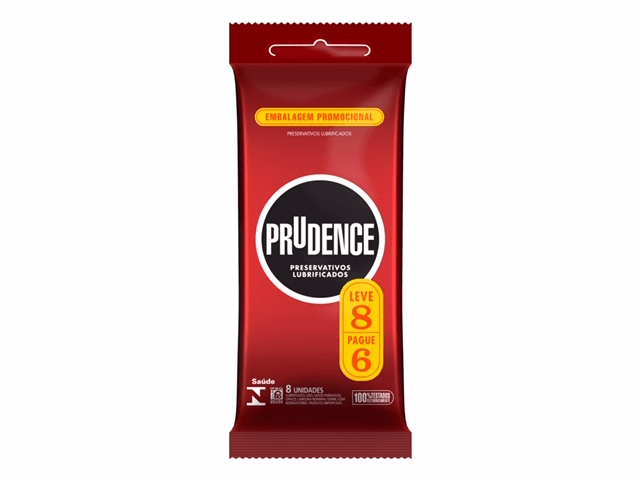 Preservativo Prudence Lubrificado 8 Unidades — Prudence | Drogaria Taveira