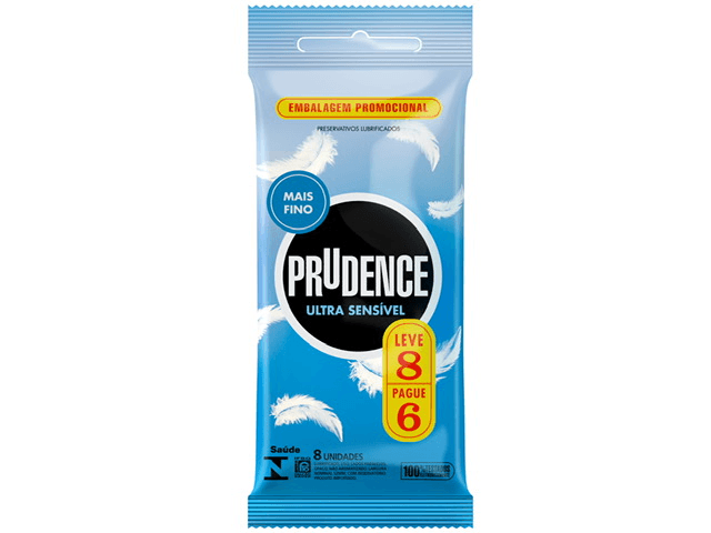 Preservativo Prudence Ultra Sensível Lubrificado 8 Unidades — Prudence | Drogaria Taveira