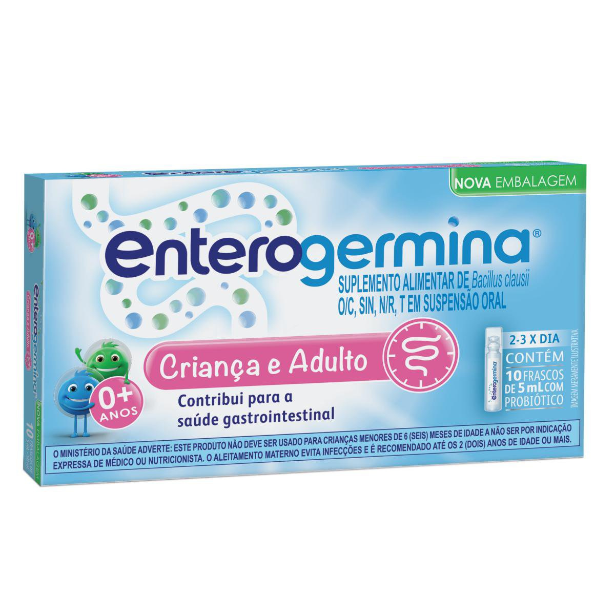Probiótico Enterogermina 10 Frascos De 5ml — imagem 2 | Drogaria Taveira