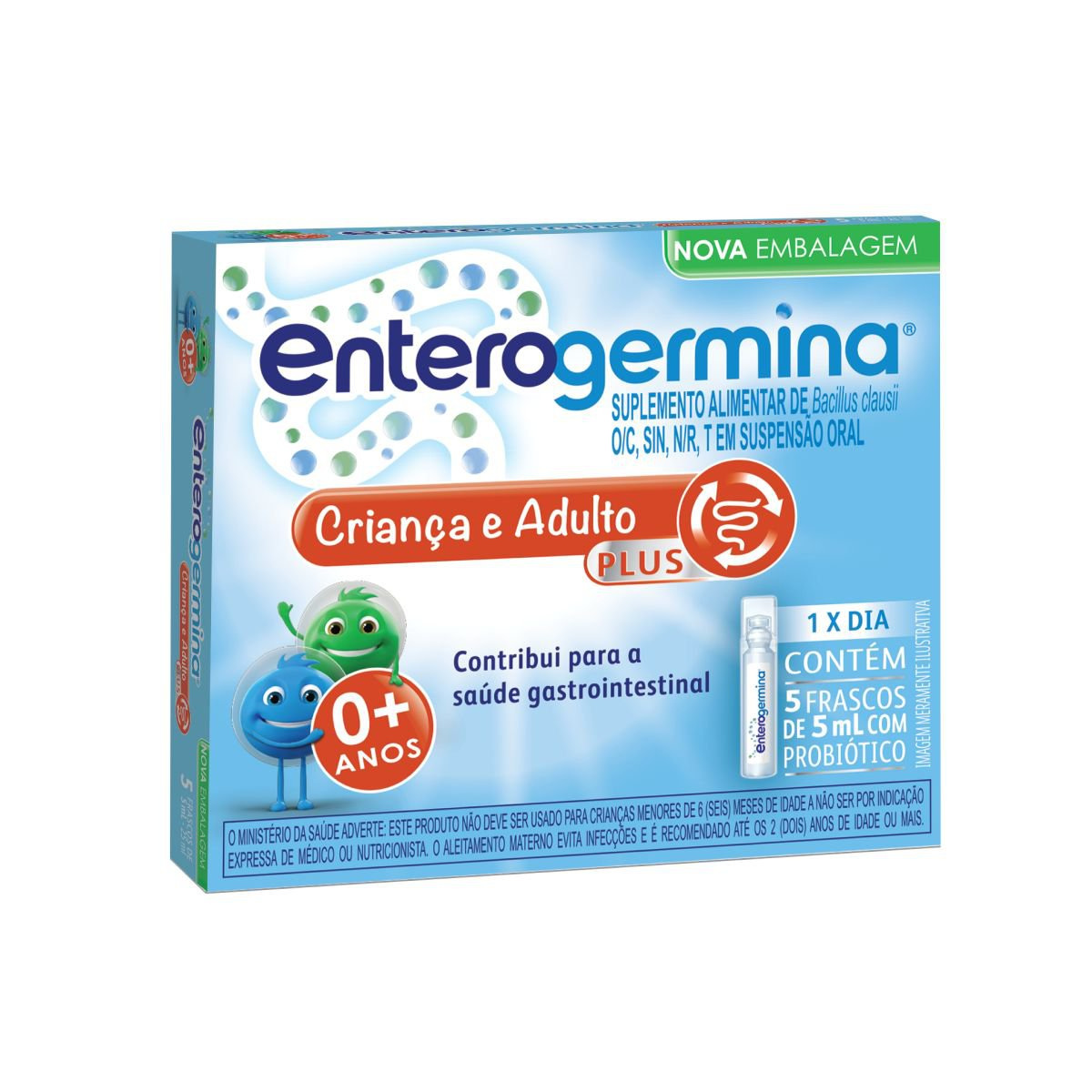 Probiótico Enterogermina Plus 5 Frascos 5ml — imagem 2 | Drogaria Taveira
