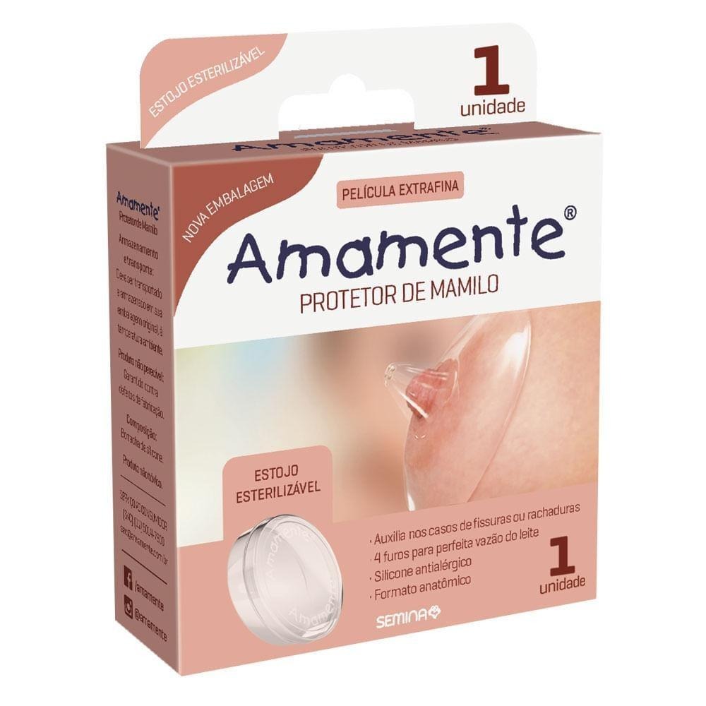 Protetor de Mamilo Amamente Silicone 1 Unidade — Amamente | Drogaria Taveira