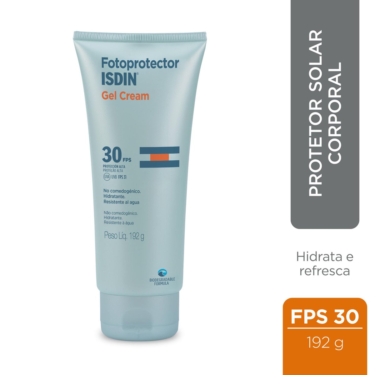 Protetor Solar Corporal Isdin Gel Cream Fps 30 Com 192g — imagem 2 | Drogaria Taveira