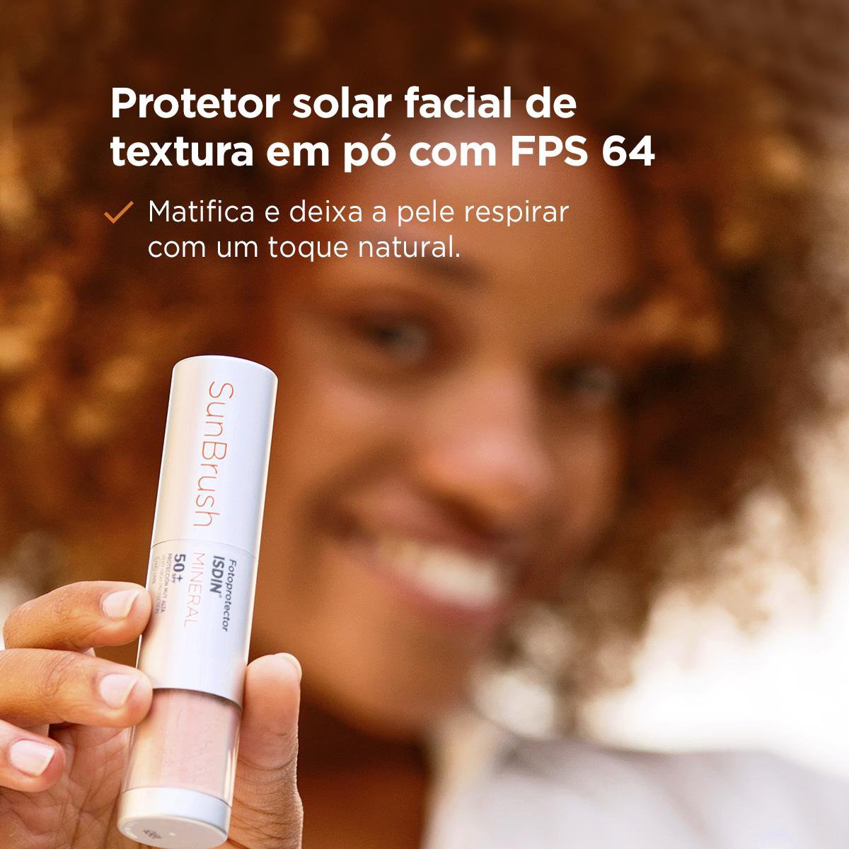 Protetor Solar Em Pó Isdin Sun Brush Mineral Fps 50+ - 4g — imagem 3 | Drogaria Taveira