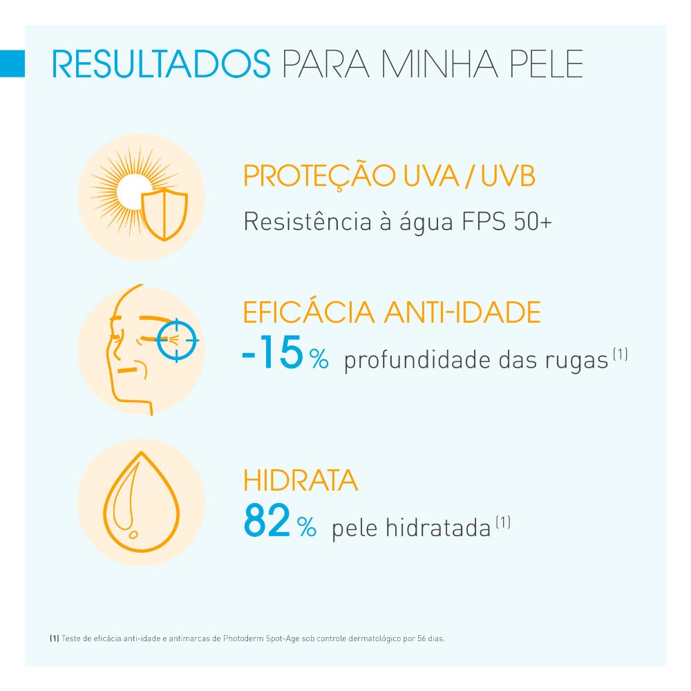 Protetor Solar Facial Bioderma Photoderm Spot Age FPS50+ Anti-idade Anti-marcas 40ml — imagem 4 | Drogaria Taveira