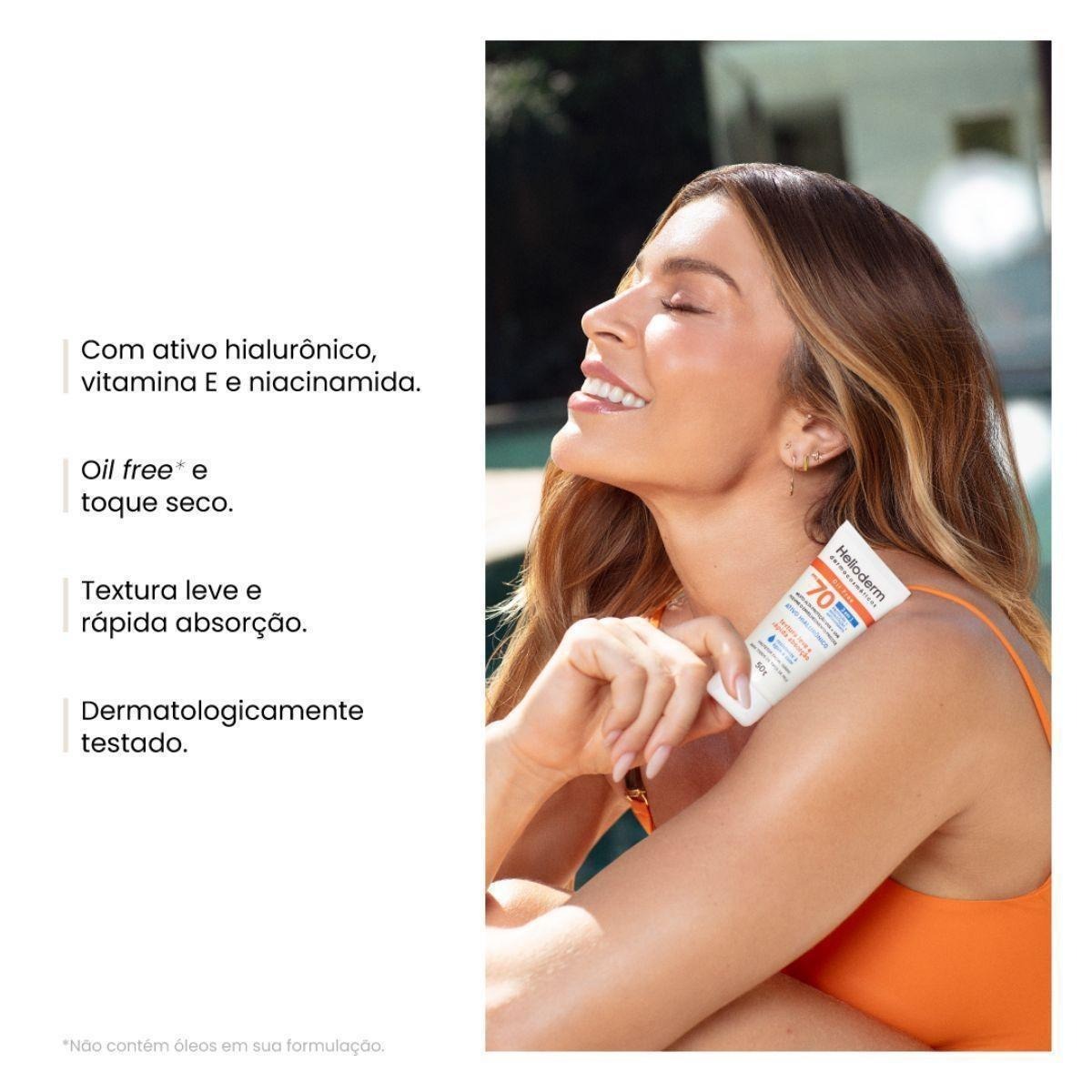 Protetor Solar Facial Helioderm 3 em 1 FPS70 Oil Free 50g — imagem 2 | Drogaria Taveira