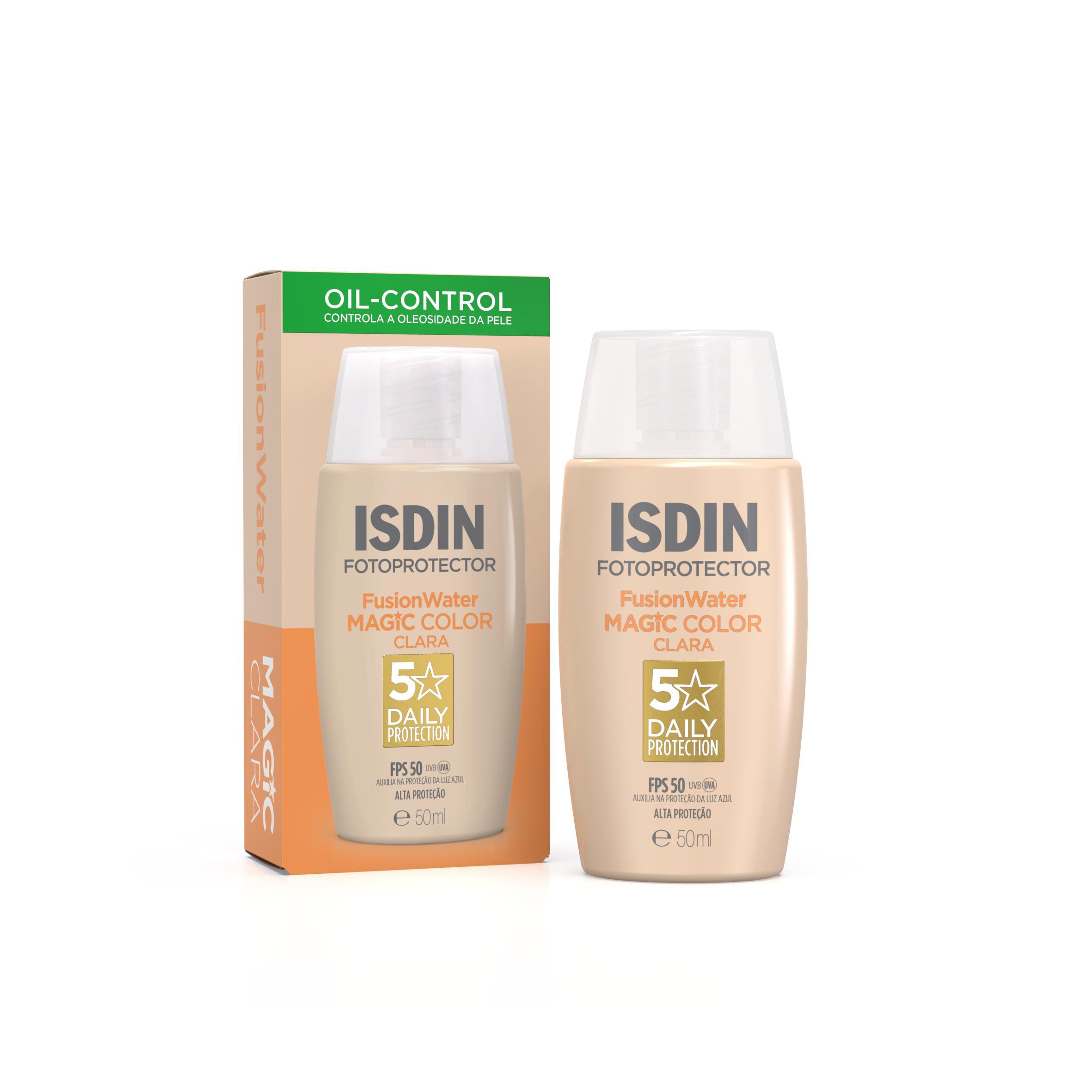 Protetor Solar Facial ISDIN Fusion Water Color FPS50 Cor Clara 50ml — Isdin | Drogaria Taveira
