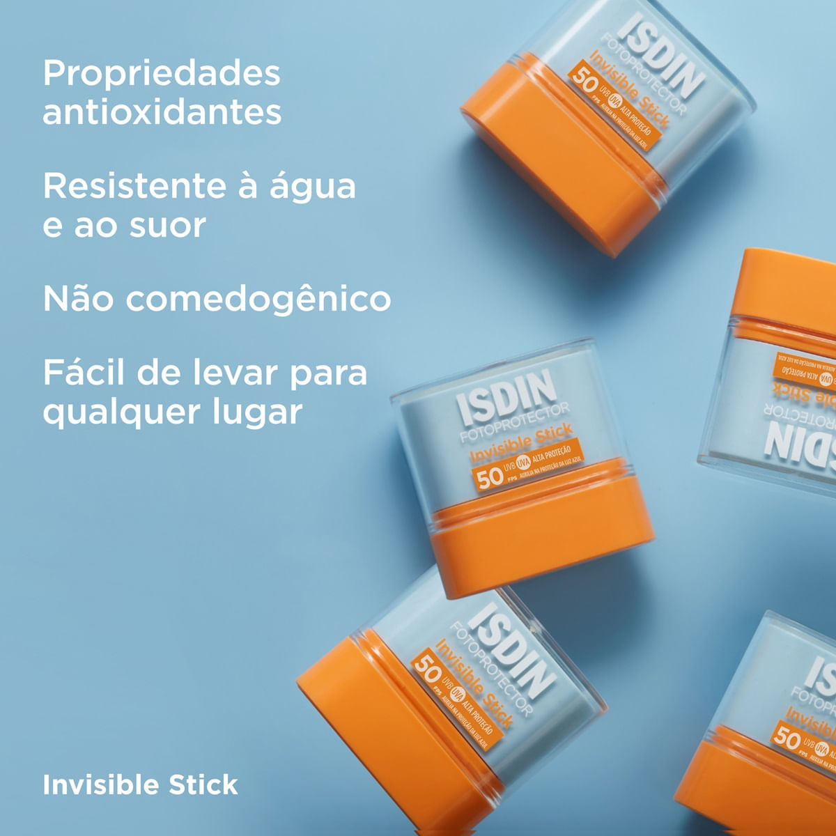 Protetor Solar Facial ISDIN Invisible Stick FPS50 Stick 10g — imagem 3 | Drogaria Taveira