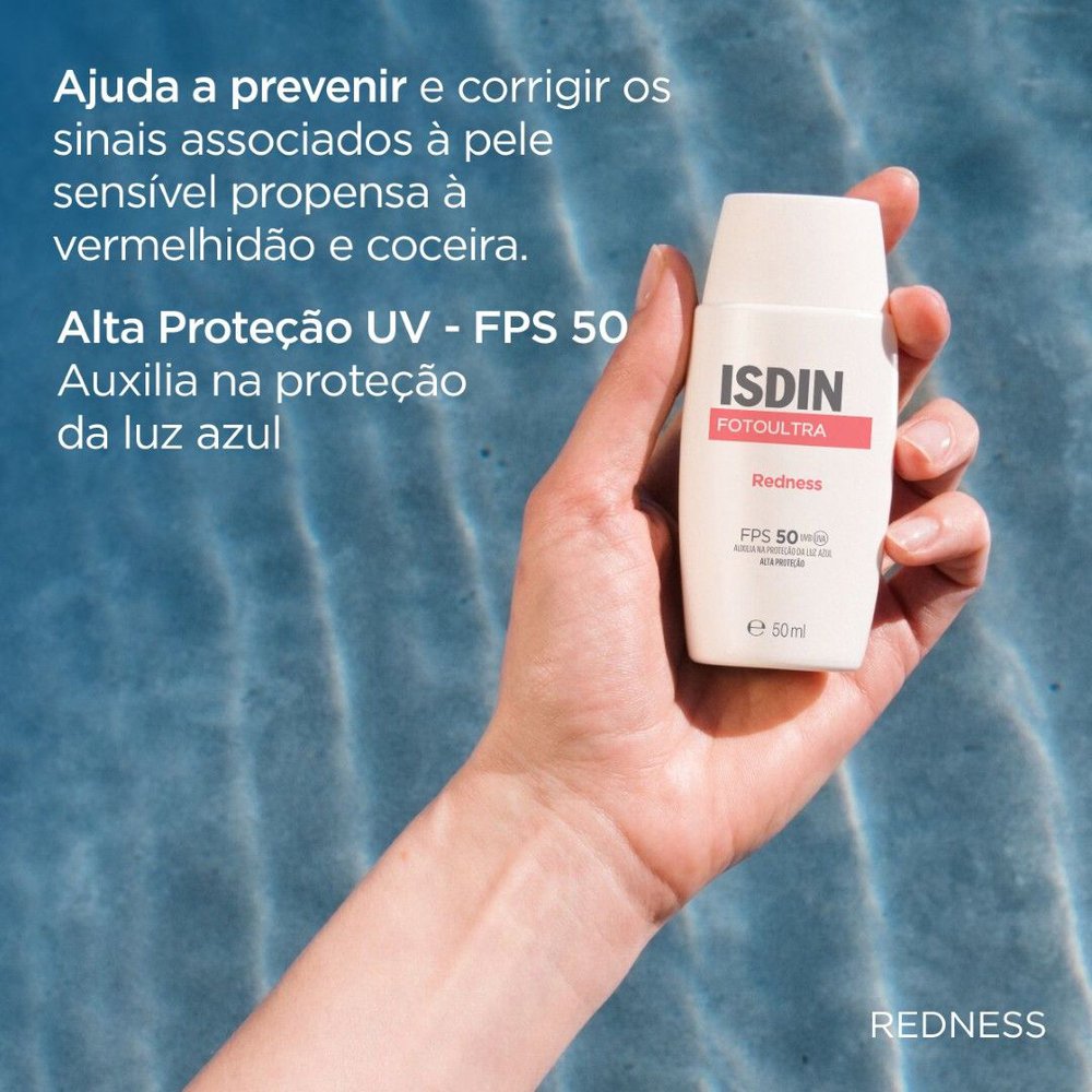 Protetor Solar Facial ISDIN Redness FPS50 50ml — imagem 4 | Drogaria Taveira