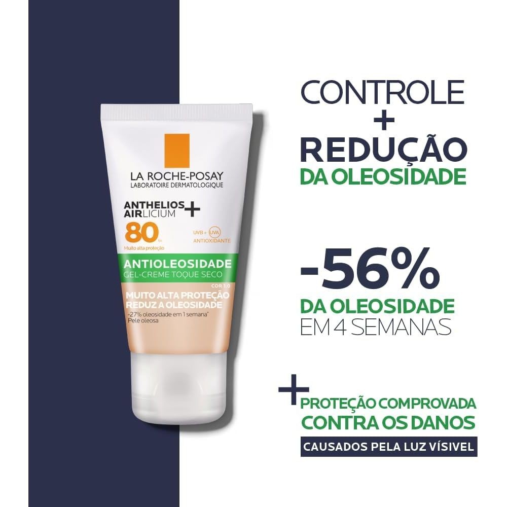 Protetor Solar Facial La Roche-Posay Anthelios Airlicium+ FPS80 Cor 1.0 40g — imagem 3 | Drogaria Taveira