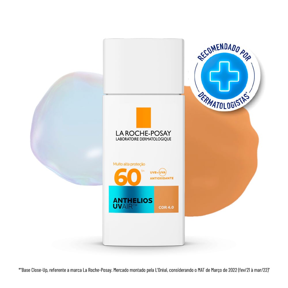 Protetor Solar Facial La Roche-Posay Anthelios UVAir FPS60 Cor 4.0 45ml — imagem 3 | Drogaria Taveira