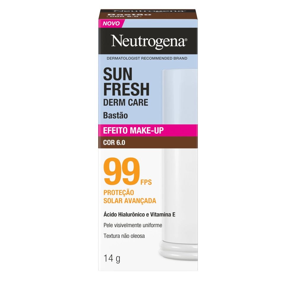 Protetor Solar Facial Neutrogena Sun Fresh Derm Care Stick 99fps Cor 6.0 14g — imagem 2 | Drogaria Taveira
