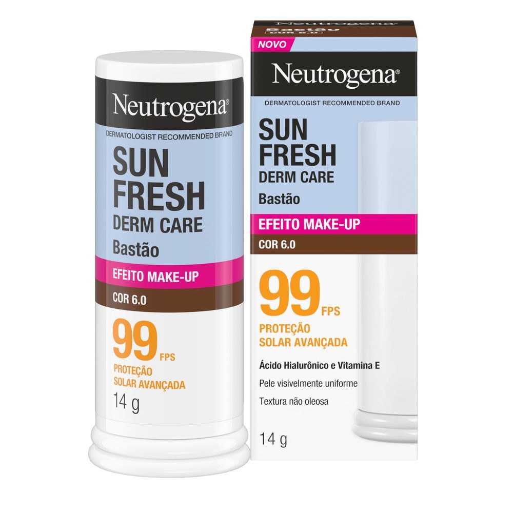 Protetor Solar Facial Neutrogena Sun Fresh Derm Care Stick 99fps Cor 6.0 14g — imagem 4 | Drogaria Taveira
