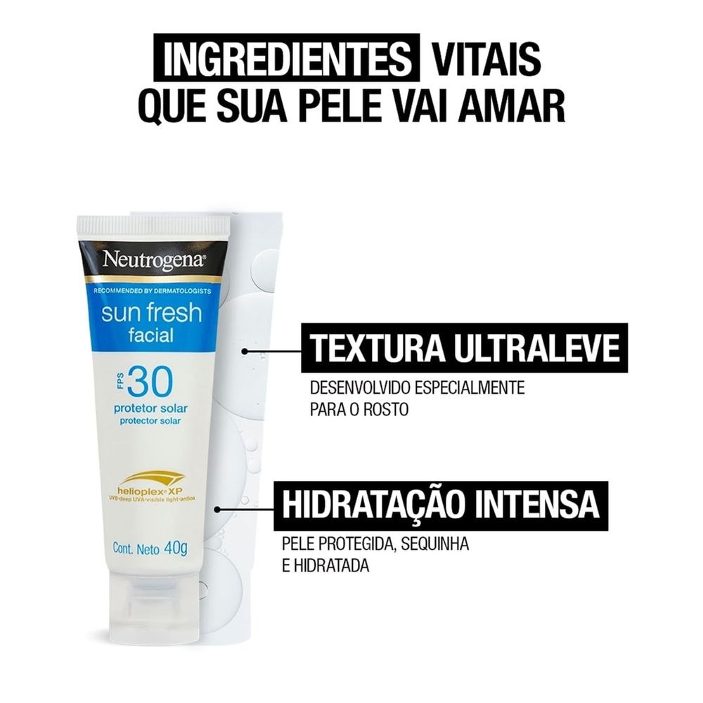 Protetor Solar Facial Neutrogena Sun Fresh FPS30 40g — imagem 2 | Drogaria Taveira
