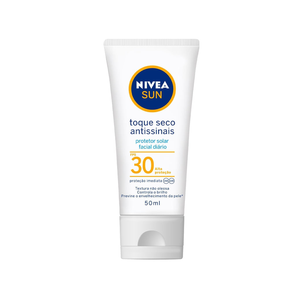 Protetor Solar Facial Nivea Sun Toque Seco Antissinais FPS30 50ml — imagem 2 | Drogaria Taveira