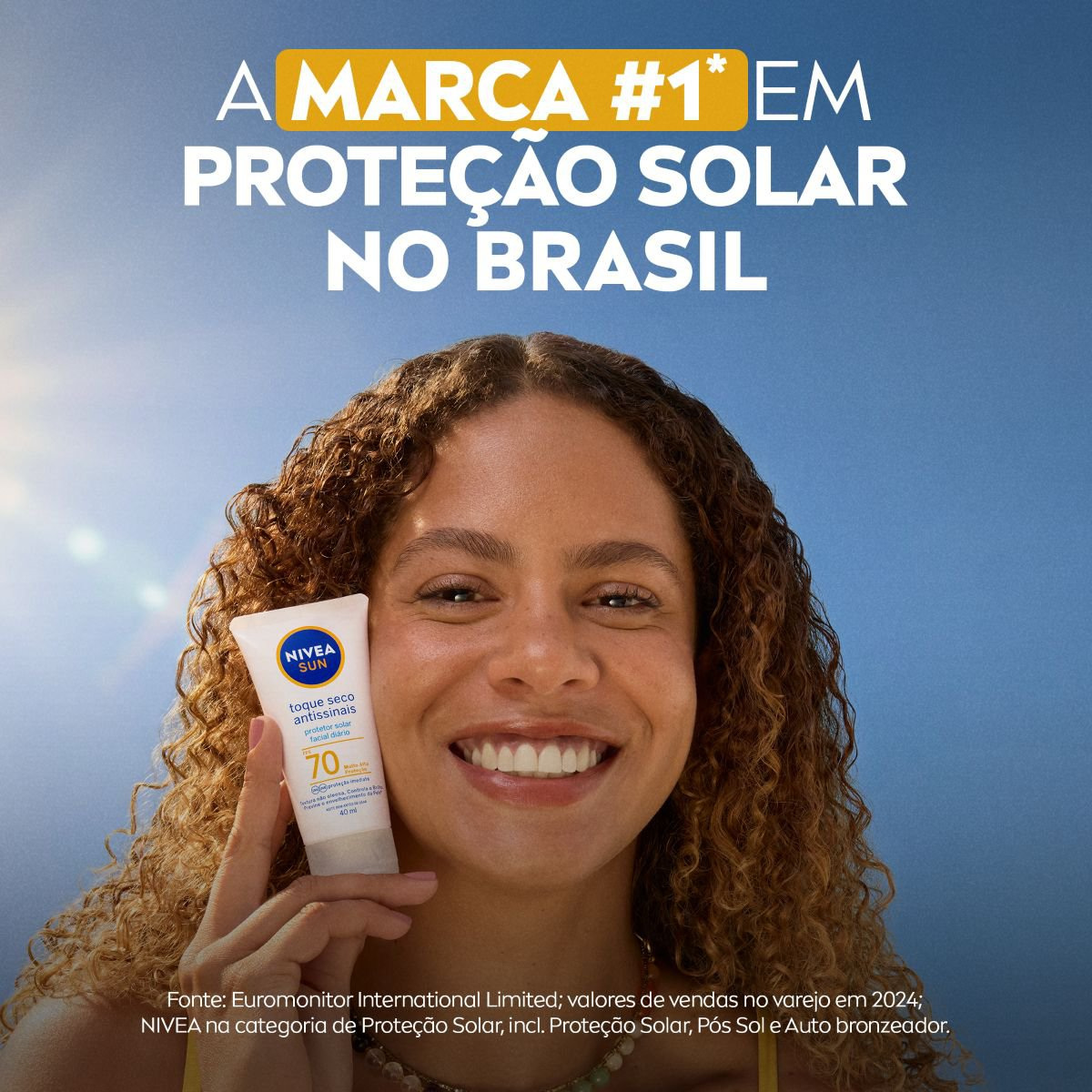 Protetor Solar Facial Nivea Sun Toque Seco Antissinais FPS70 40ml — imagem 3 | Drogaria Taveira