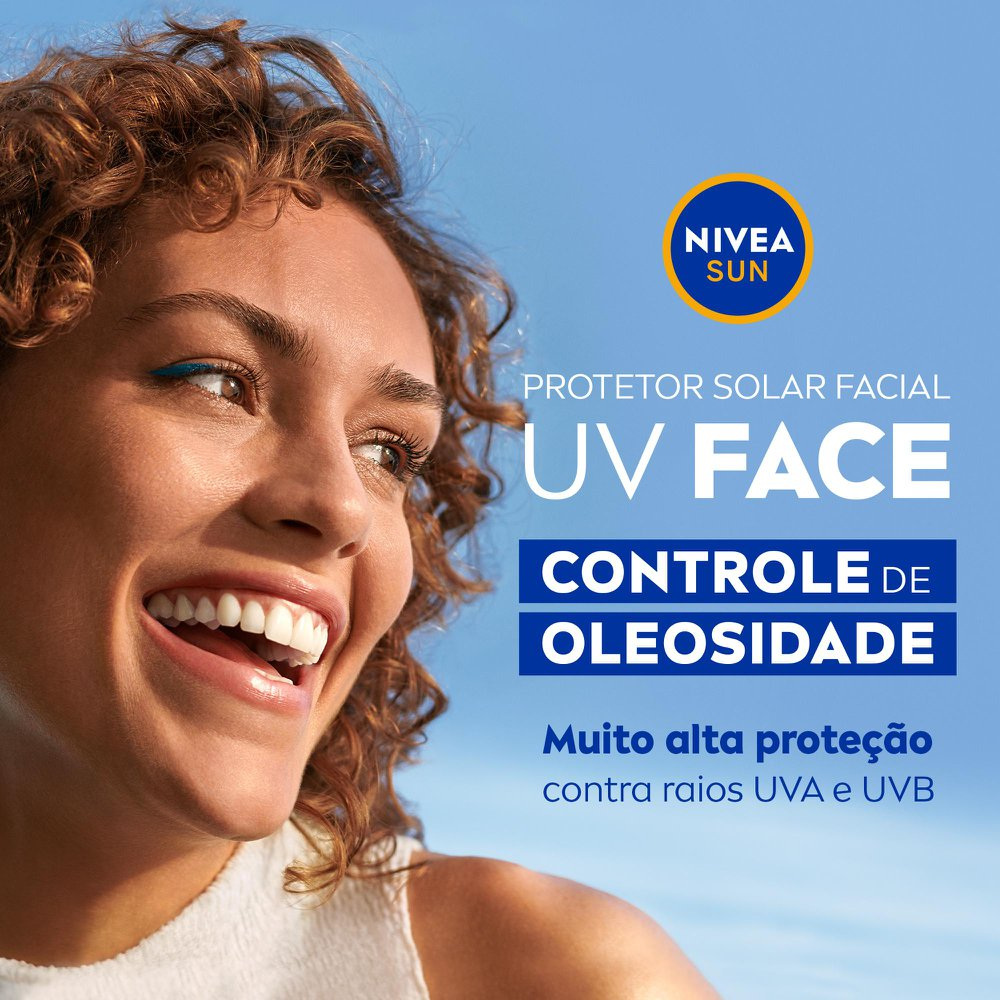 Protetor Solar Facial Nivea Sun UV Face FPS60 Controle de Oleosidade Pele Mista a Oleosa 50g — imagem 2 | Drogaria Taveira