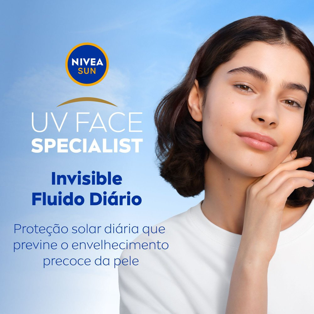 Protetor Solar Facial Nivea Sun UV Face FPS70 Invisible Fluido Diário + Antioxidantes 40ml — imagem 2 | Drogaria Taveira