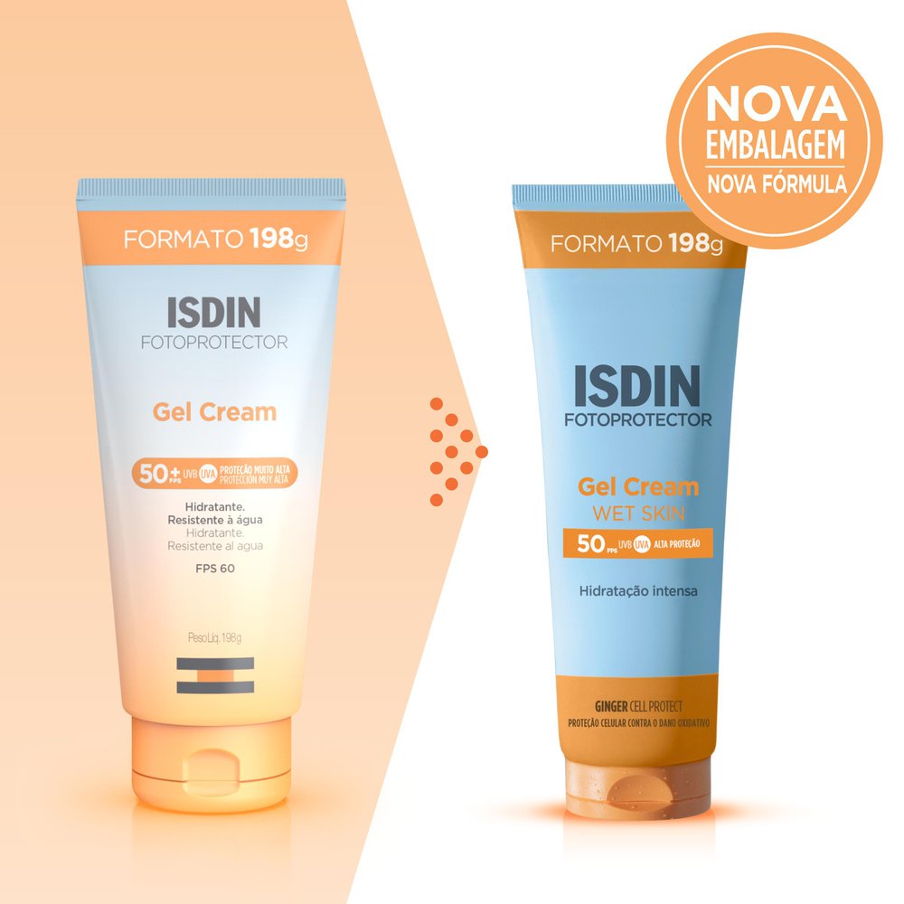 Protetor Solar ISDIN Gel Cream FPS50+ Wet Skin 198g — imagem 2 | Drogaria Taveira