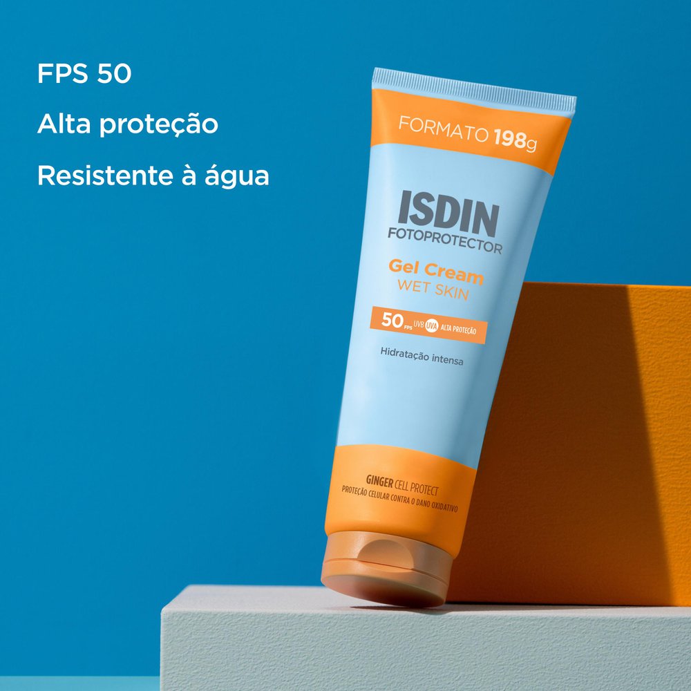 Protetor Solar ISDIN Gel Cream FPS50+ Wet Skin 198g — imagem 3 | Drogaria Taveira