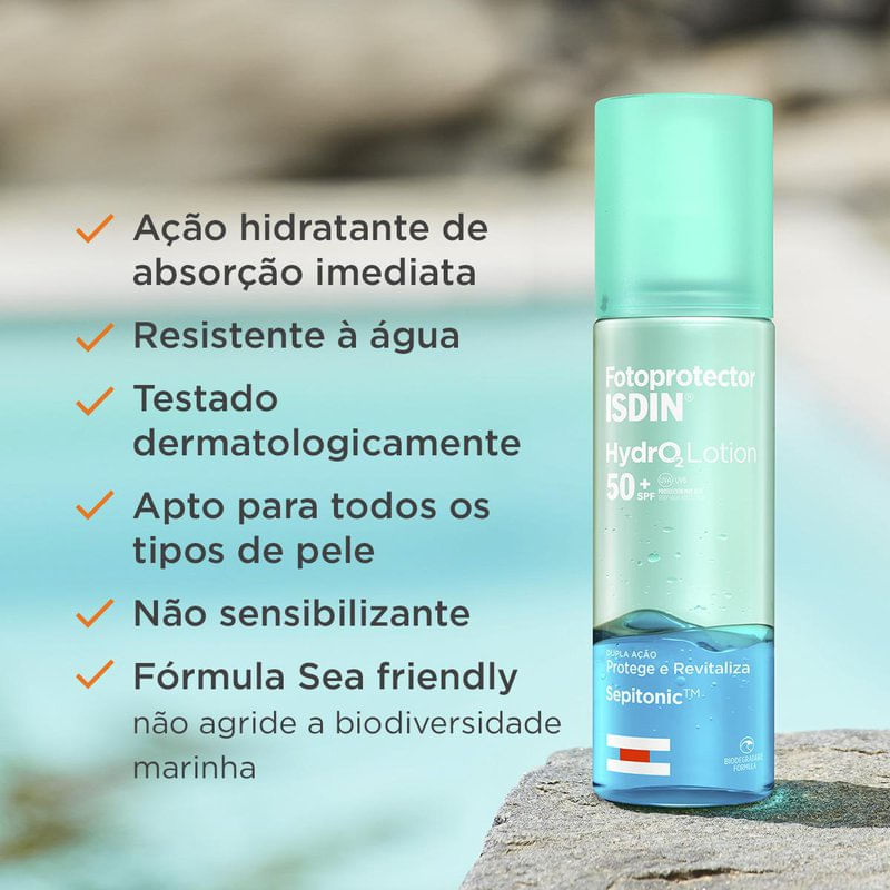 Protetor Solar Isdin Hydrolotion Fps50+ 200ml — imagem 4 | Drogaria Taveira